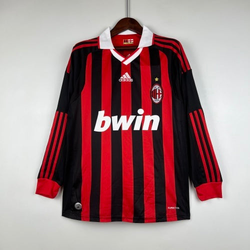2000s AC Milan Retro Football Shirt | Red Black Home