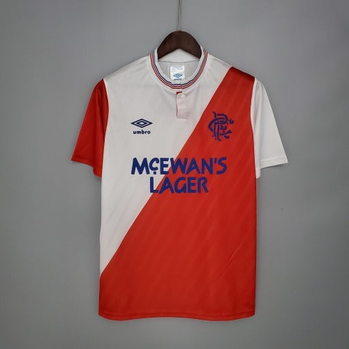 1990s Rangers Retro Football Shirt | White Red Home