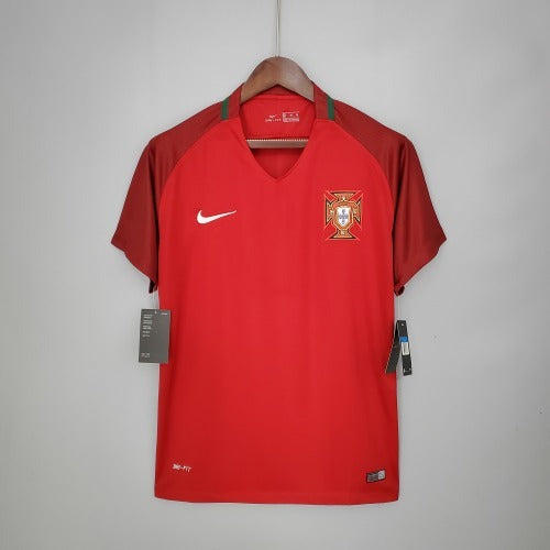 2010s Portugal Retro Football Shirt | Red Green Home