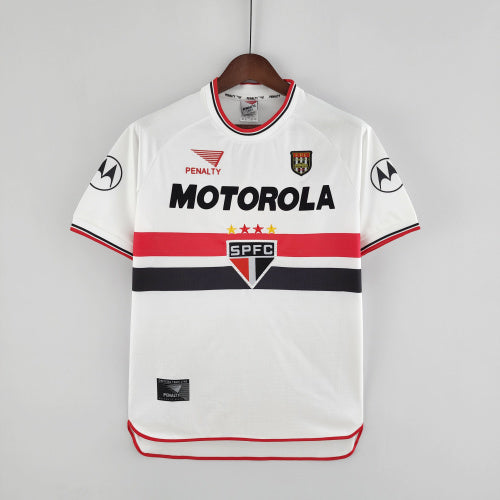 2000s Sao Paulo Retro Football Shirt | White Red Home