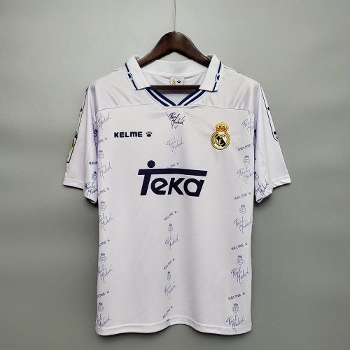 1990s Real Madrid Retro Football Shirt | White Navy Home