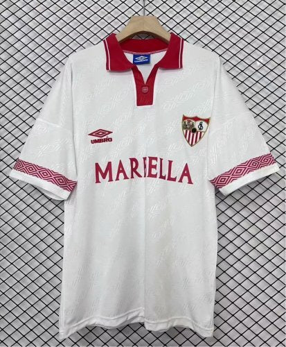 1990s Sevilla Retro Football Shirt | White Red Home
