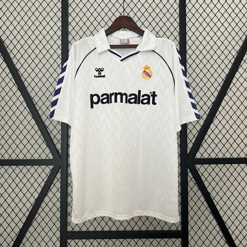 1990s Real Madrid Retro Football Shirt | White Purple Home