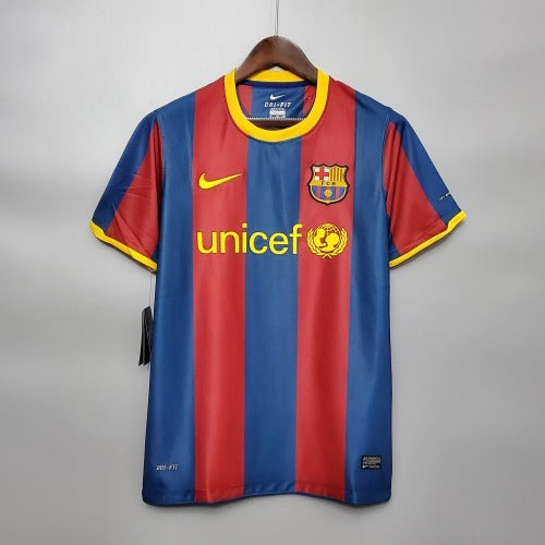 2010s Barcelona Retro Football Shirt | Blue Red Home