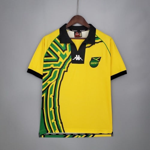 1990s Jamaica Retro Football Shirt | Yellow Green Home