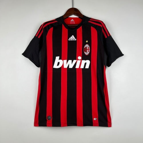 2000s AC Milan Retro Football Shirt | Red Black Home