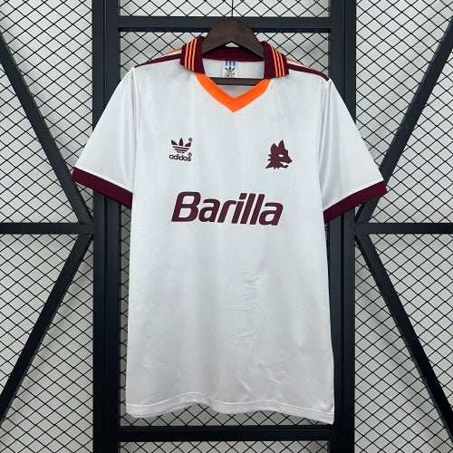 1990s Roma Retro Football Shirt | White Burgundy Home