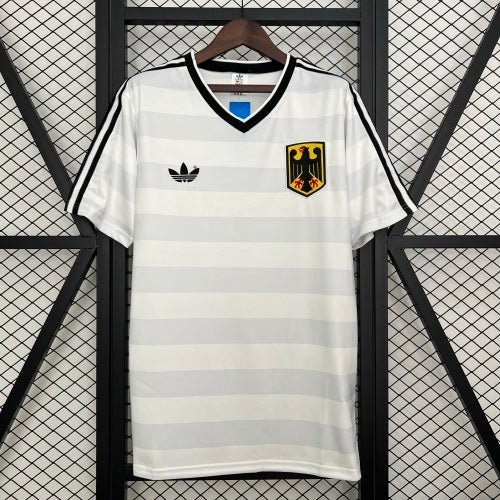 1980s Germany Retro Football Shirt | White Black Home