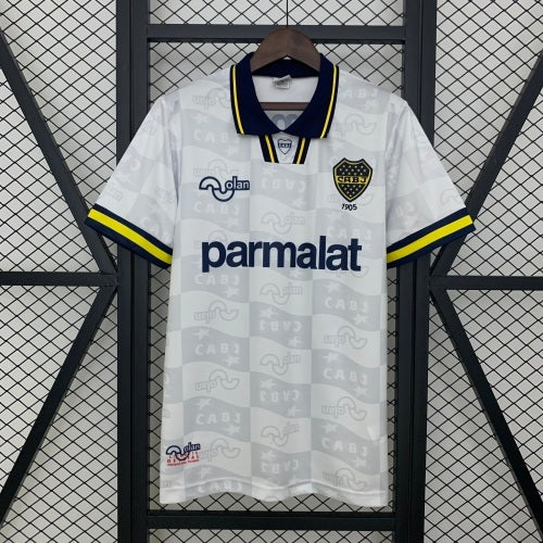 1990s Boca Juniors Retro Football Shirt | White Navy Home