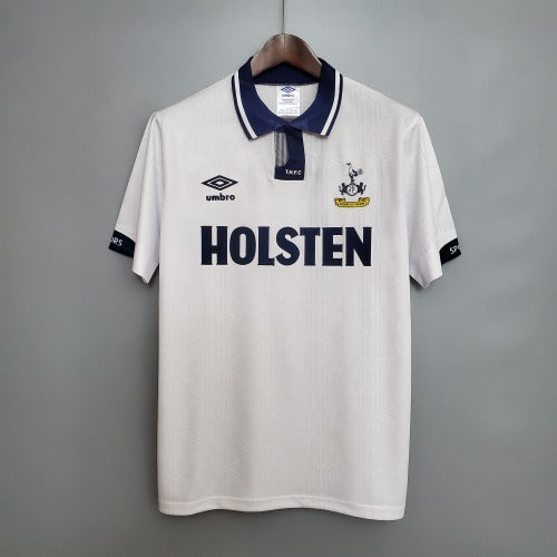 1990s Tottenham Hotspur Retro Football Shirt | White Navy Home