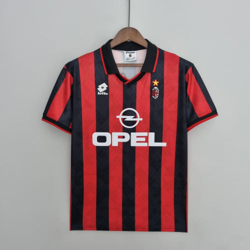 1990s AC Milan Retro Football Shirt | Red Black Home