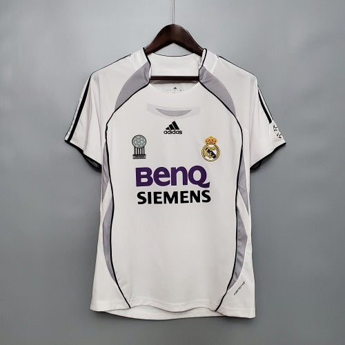 2000s Real Madrid Retro Football Shirt | White Black Home