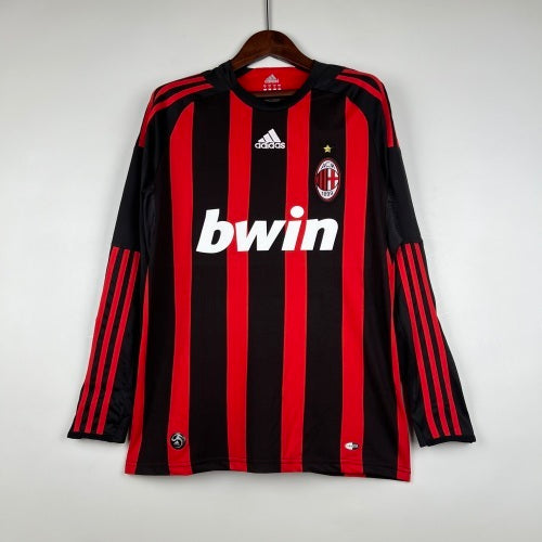 2000s AC Milan Retro Football Shirt | Red Black Home