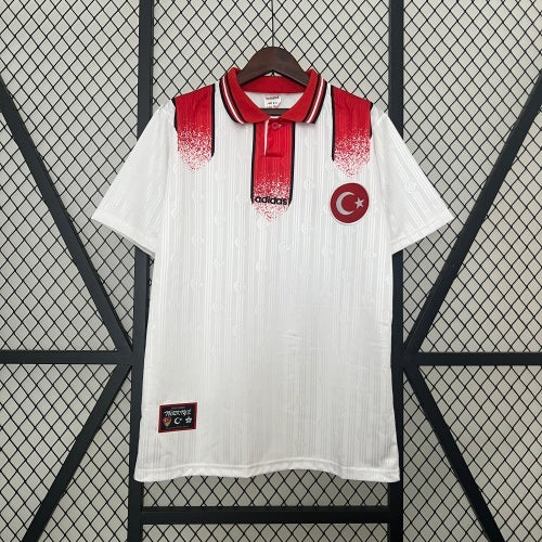 1990s Turkey Retro Football Shirt | White Red Home
