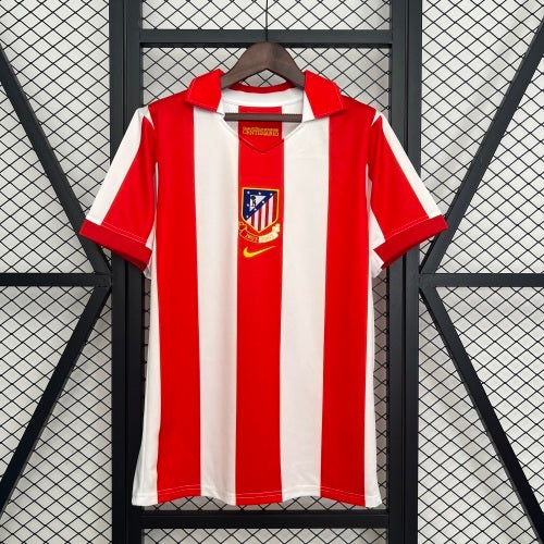 1970s Atletico Madrid Retro Football Shirt | Red White Home