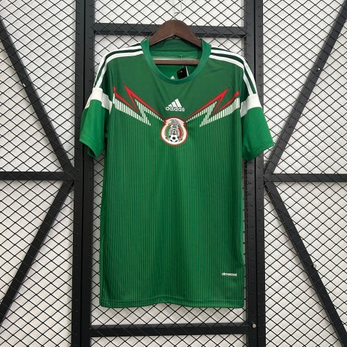 1990s Mexico Retro Football Shirt | Green White Home