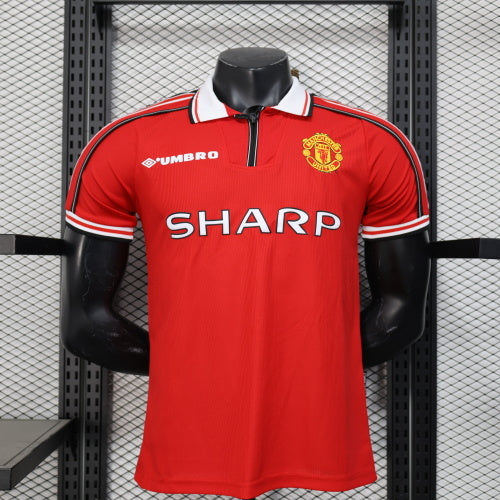 1990s Manchester United Retro Football Shirt | Red Black Home