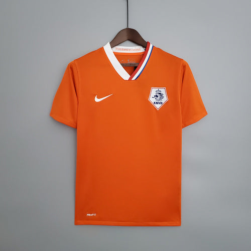 2010s Netherlands Retro Football Shirt | Orange White Home