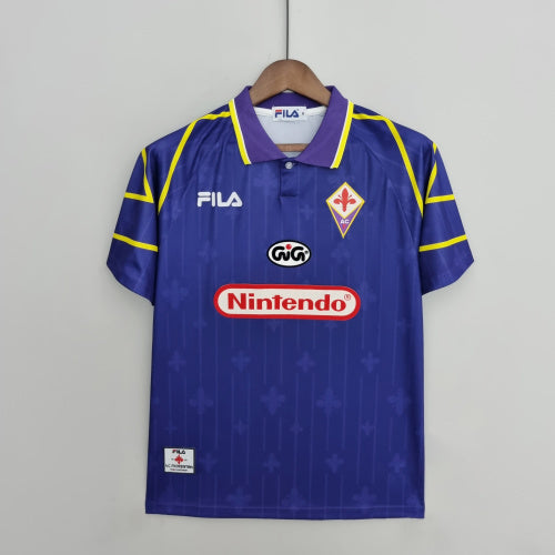 1990s Fiorentina Retro Football Shirt | Purple Yellow Home