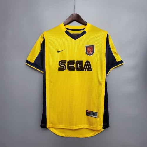 1990s Arsenal Retro Football Shirt | Yellow Navy Home
