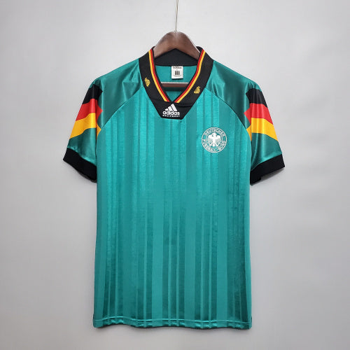 1990s Germany Retro Football Shirt | Teal Black Home