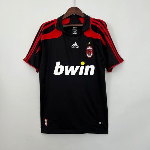 2000s AC Milan Retro Football Shirt | Black Red Home