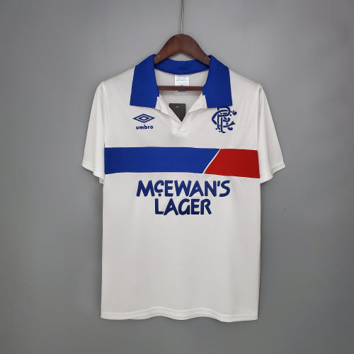 1990s Rangers Retro Football Shirt | White Blue Home
