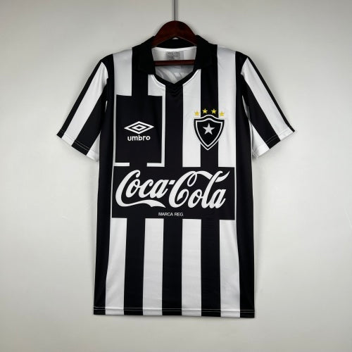 1990s Botafogo Retro Football Shirt | Black White Home
