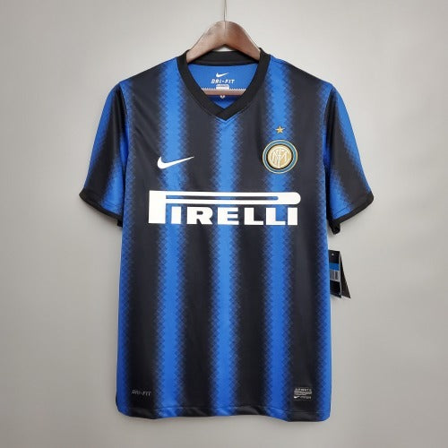 2010s Inter Milan Retro Football Shirt | Blue Black Home