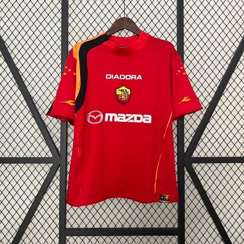 2000s Roma Retro Football Shirt | Red Orange Home