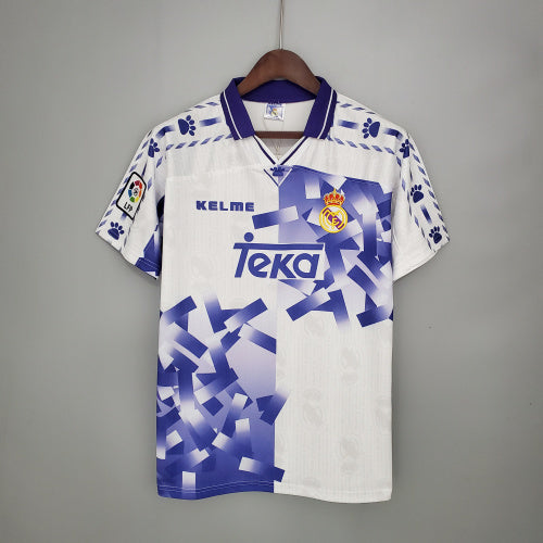 1990s Real Madrid Retro Football Shirt | White Purple Home