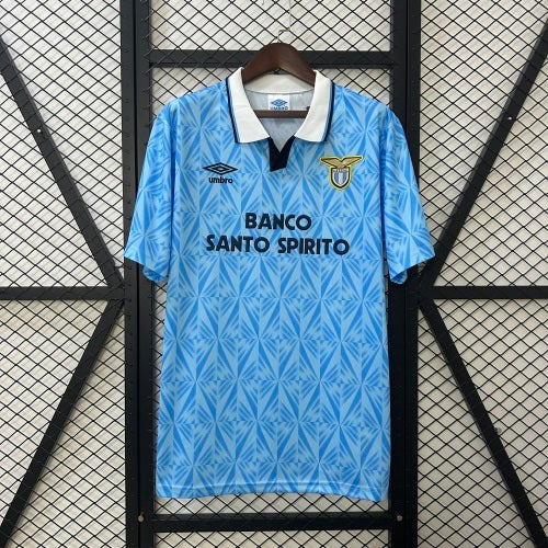 1990s Lazio Retro Football Shirt | Sky Blue White Home