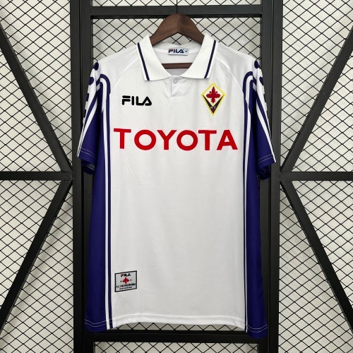 1990s Fiorentina Retro Football Shirt | White Purple Home