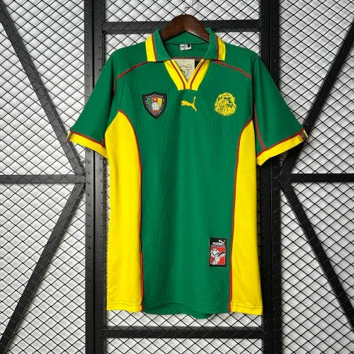 1990s Cameroon Retro Football Shirt | Green Yellow Home