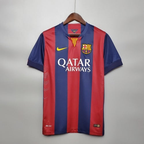 2010s Barcelona Retro Football Shirt | Red Blue Home