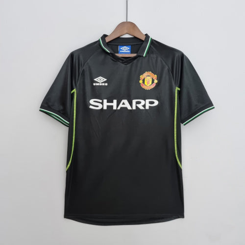 1990s Manchester United Retro Football Shirt | Black Green Home
