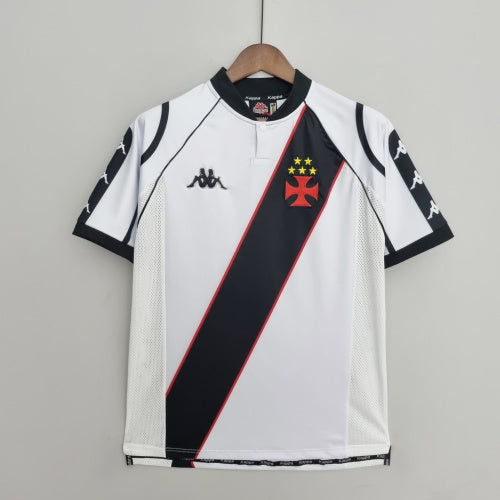 1990s Vasco da Gama Retro Football Shirt | White Black Home