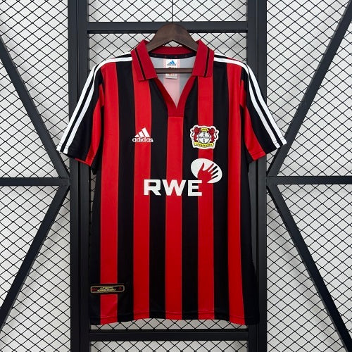 1990s Bayer Leverkusen Retro Football Shirt | Red Black Home