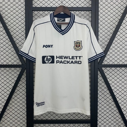 1990s Tottenham Hotspur Retro Football Shirt | White Navy Home