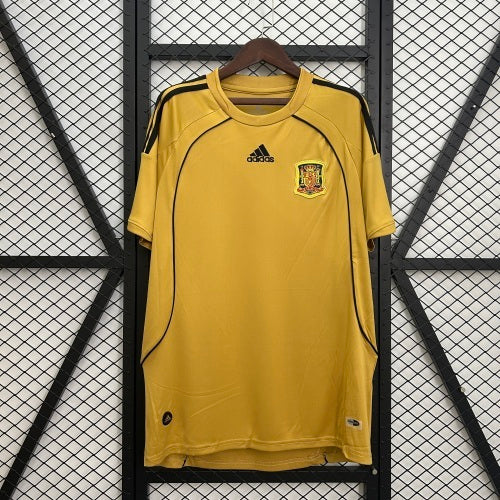2000s Spain Retro Football Shirt | Yellow Black Home