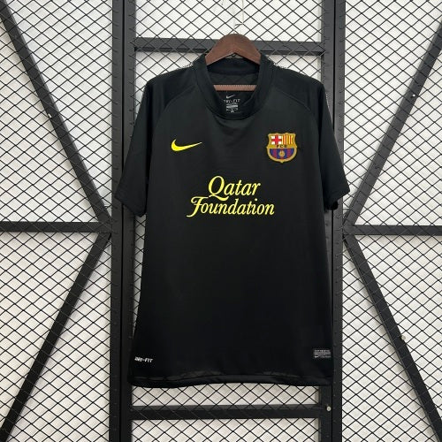 2010s Barcelona Retro Football Shirt | Black Yellow Home
