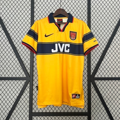 1990s Arsenal Retro Football Shirt | Yellow Navy Home