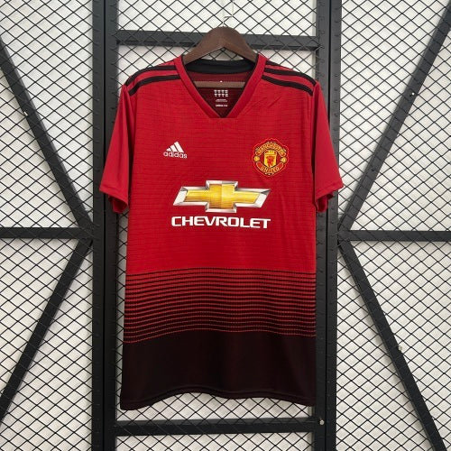 2010s Manchester United Retro Football Shirt | Red Black Home