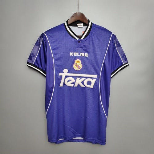 1990s Real Madrid Retro Football Shirt | Purple White Home