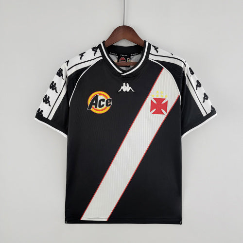 1990s Vasco Da Gama Retro Football Shirt | Black White Home
