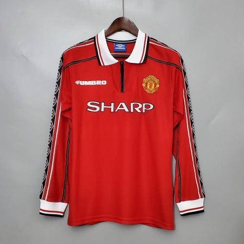 1990s Manchester United Retro Football Shirt | Red White Home