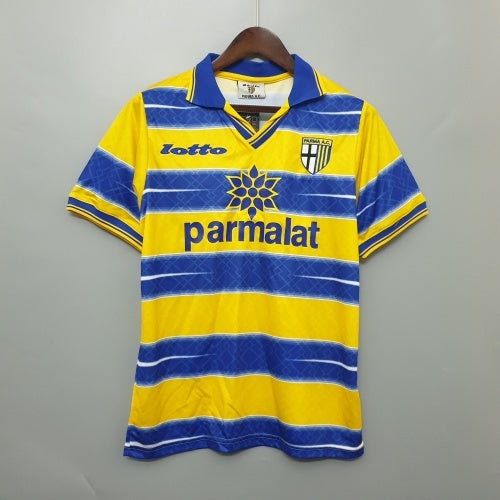 1990s Parma Retro Football Shirt | Yellow Blue Home