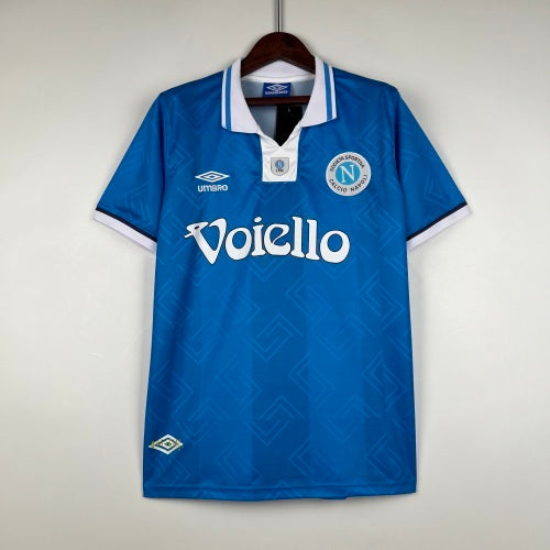 1990s Napoli Retro Football Shirt | Blue White Home