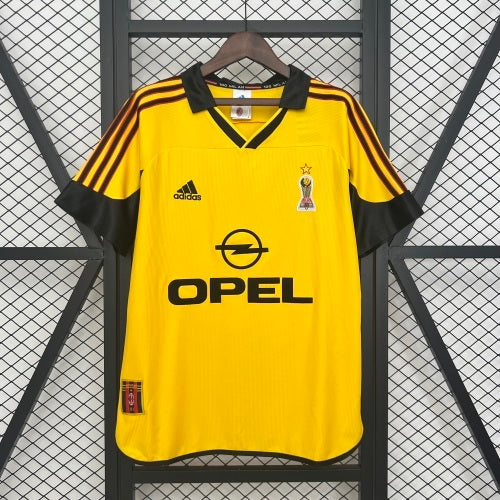 1990s AC Milan Retro Football Shirt | Yellow Black Home