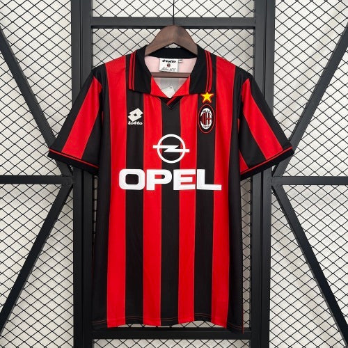 1990s AC Milan Retro Football Shirt | Red Black Home